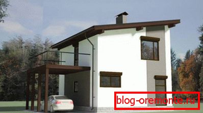 Пројекат крова са једне падине за стамбену кућу