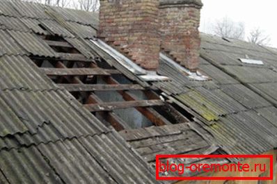 Последице механичког оштећења кровног крова