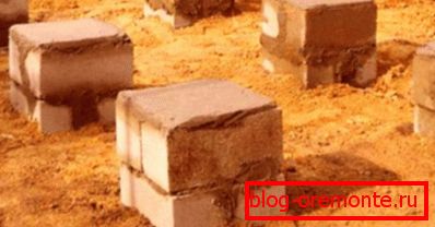 За такав дом ће бити довољно фундамента подршке-колоне.