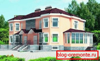 Кућа за 2 породице газираних бетонских блокова Кућа за 2 породице газираних бетонских блокова