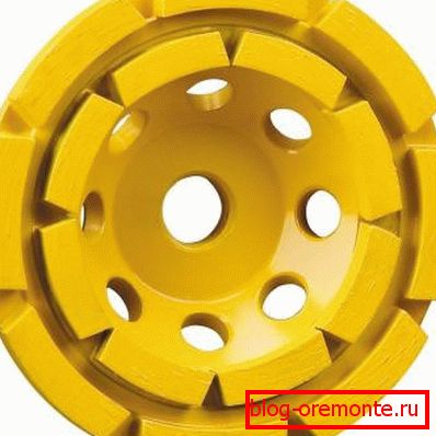 Дводелна шоља за брушење бетона