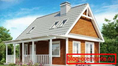 Скица дизајна викендице са поткровљем. Скица дизајна викендице са поткровљем.