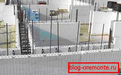 Оплемењени полистиренски бетон за изливање зидова