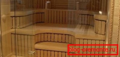 Преграда са стакленим вратима обезбедиће парну собу са светлом из суседне собе. Преграда са стакленим вратима обезбедиће парну собу са светлом из суседне собе.