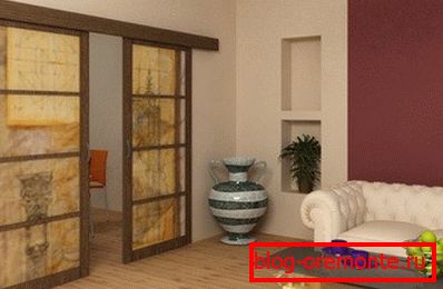 Двокрилна клизна врата механизам клизног ентеријера