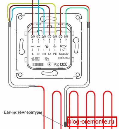 Дијаграм повезивања термостата