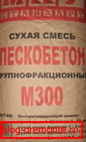 Сува мешавина за израду бетона.