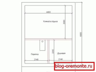 Стандардни пројекат купатила од 6х5 метара Стандардни пројекат купатила од 6х5 метара
