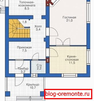 Стандардни пројекат куће од бетонских блокова пене ПБ-123 Стандардни пројекат куће од бетонских блокова пене ПБ-123