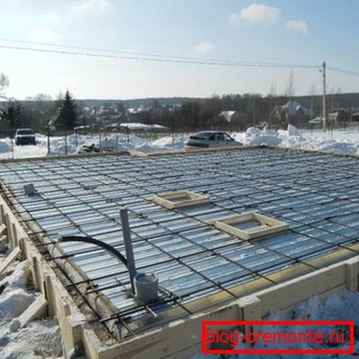 Полагање арматуре пре преливања Полагање арматуре пре преливања