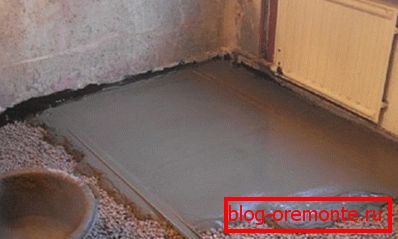 Уређај за естрихе помоћу бетона М200. Уређај за естрихе помоћу бетона М200.