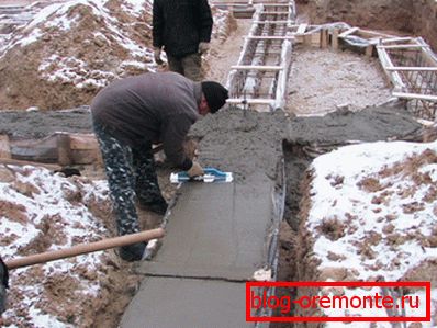 Бетон бетонирање зими без загревања - изградња темељне конструкције Бетон бетонирање зими без загревања - изградња темељне конструкције
