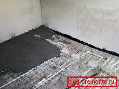 Испуњавање топлотно изолованог пода од полипропиленских цеви